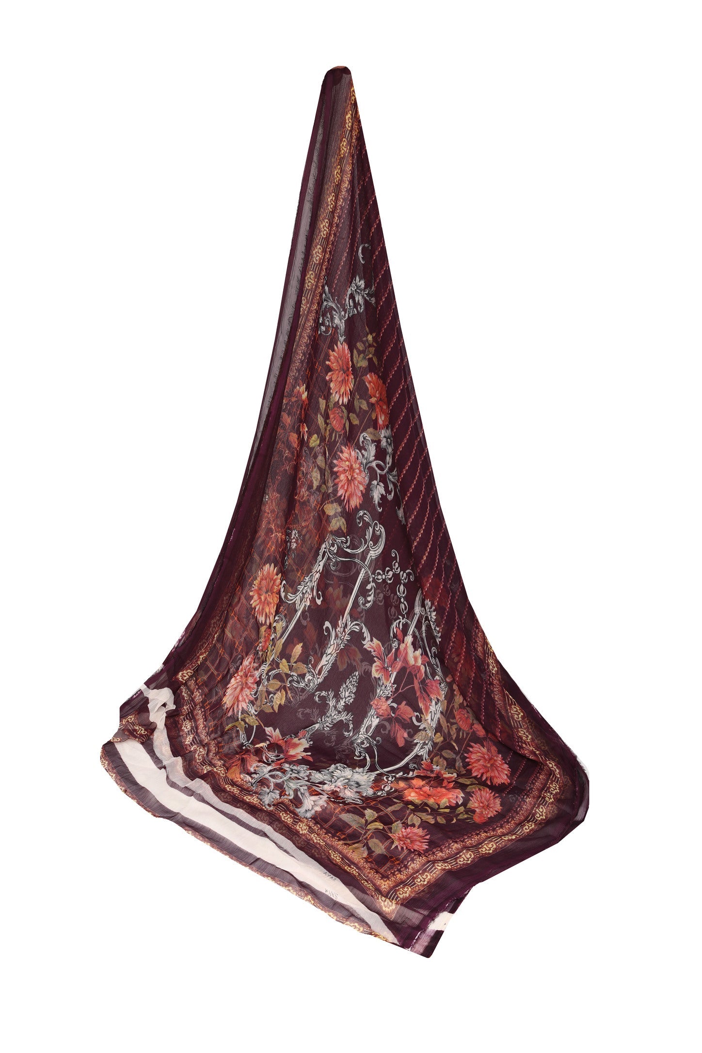 8011 -Crinkle Chiffon Printed Dupatta