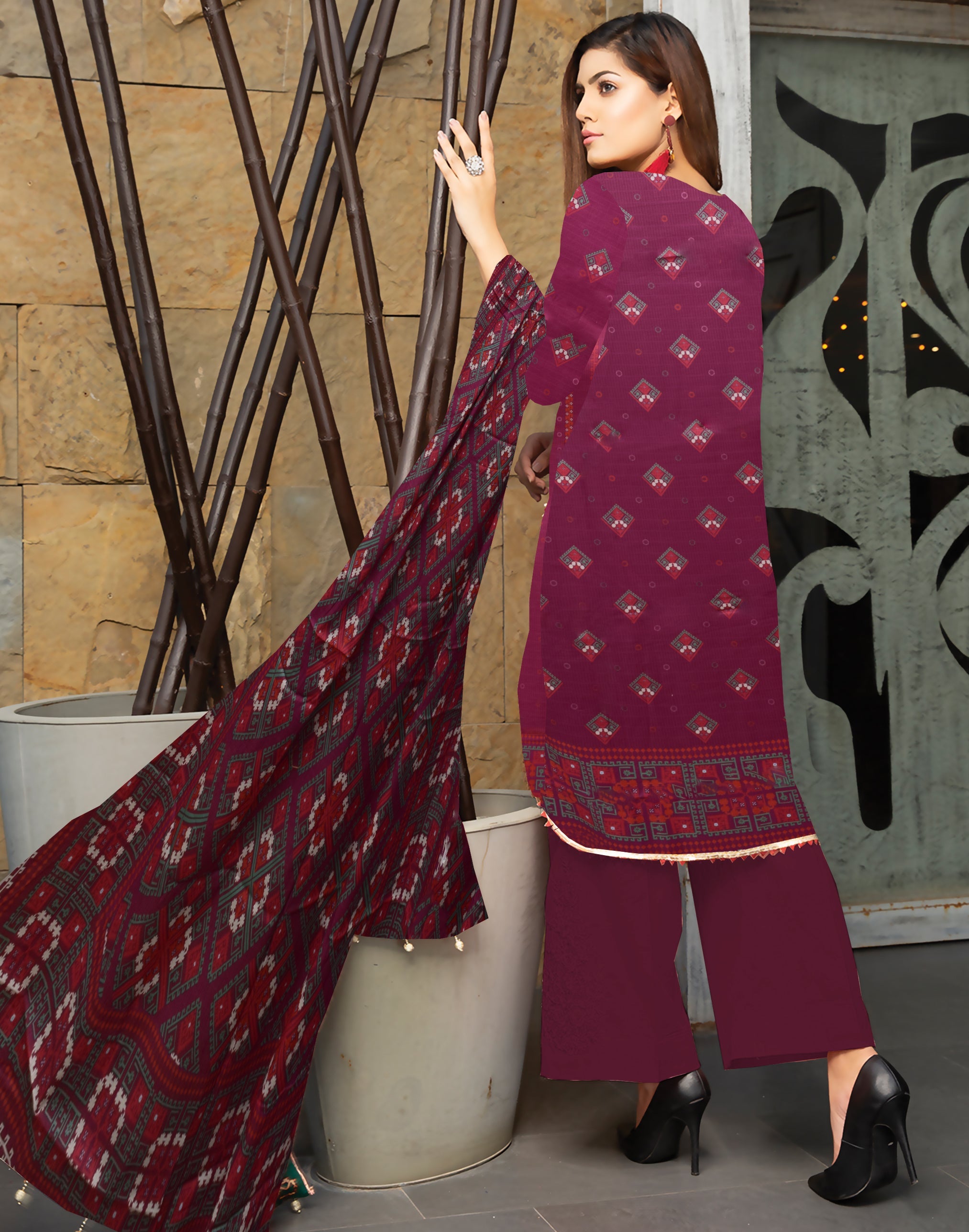 LD3001-3Pcs Bin Saeed - Guchha Gee Fabrics