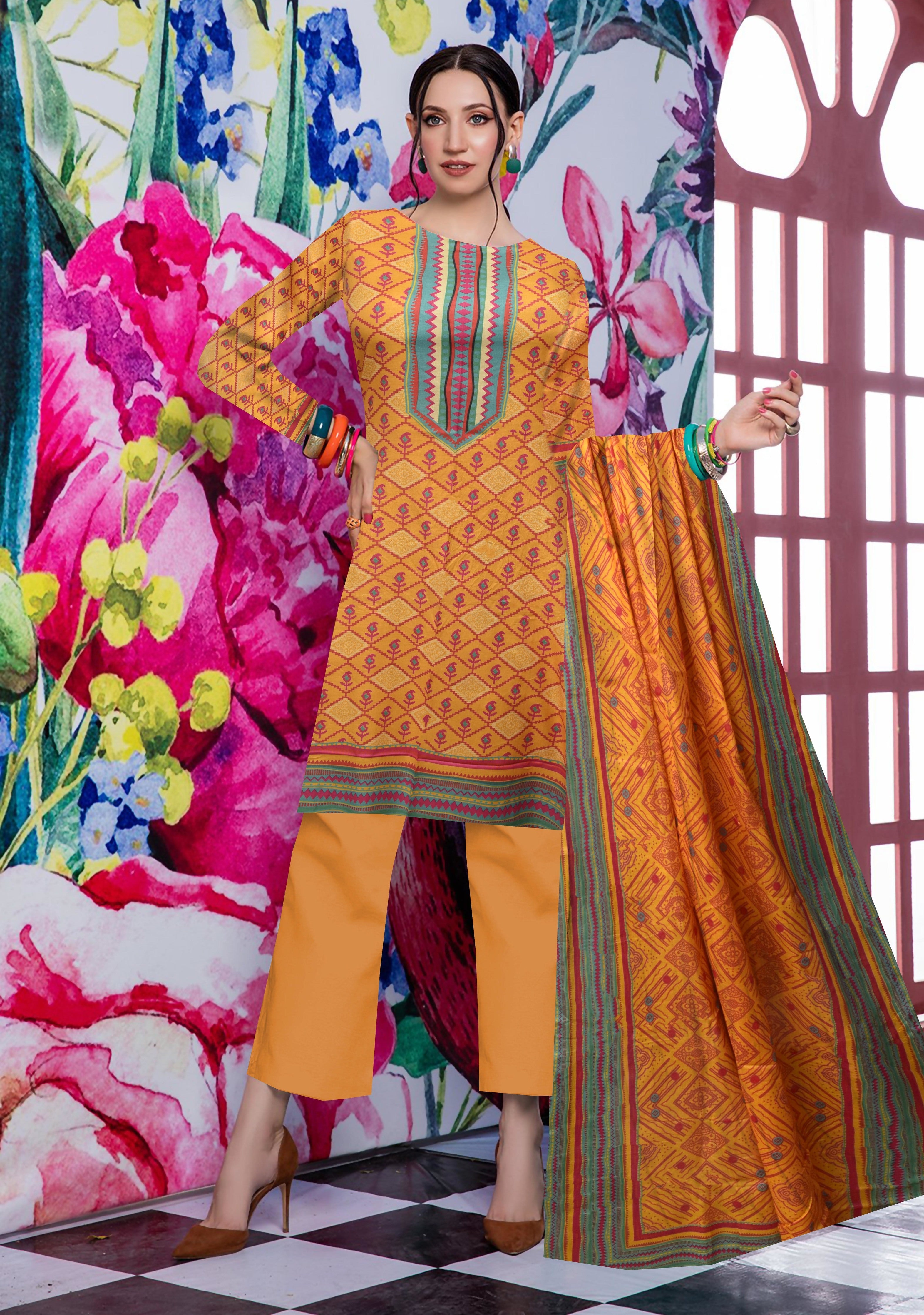 LD3007-3Pcs Bin Saeed - Guchha Gee Fabrics