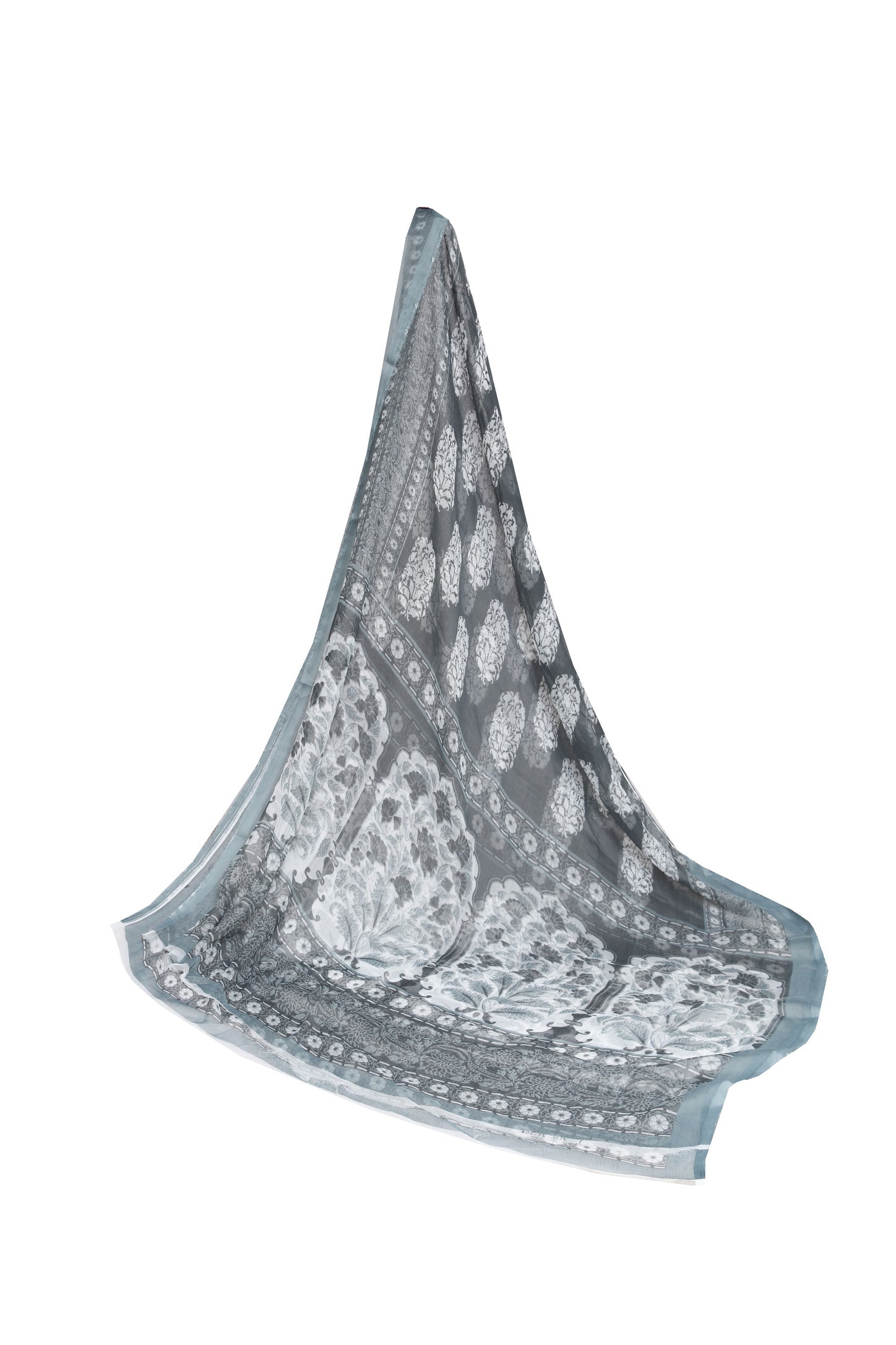 8012 -Crinkle Chiffon Printed Dupatta