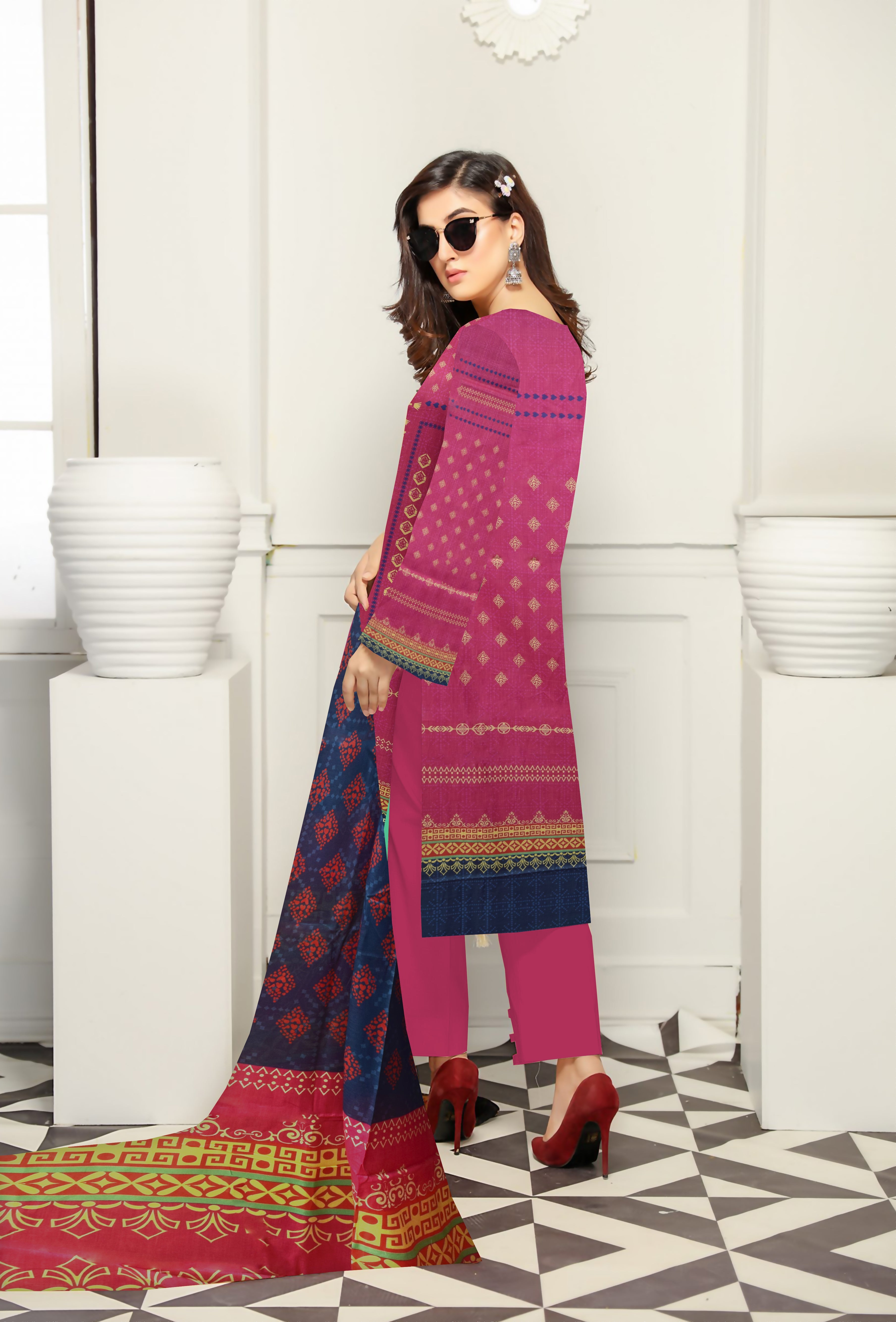 LD3006-3Pcs Bin Saeed - Guchha Gee Fabrics