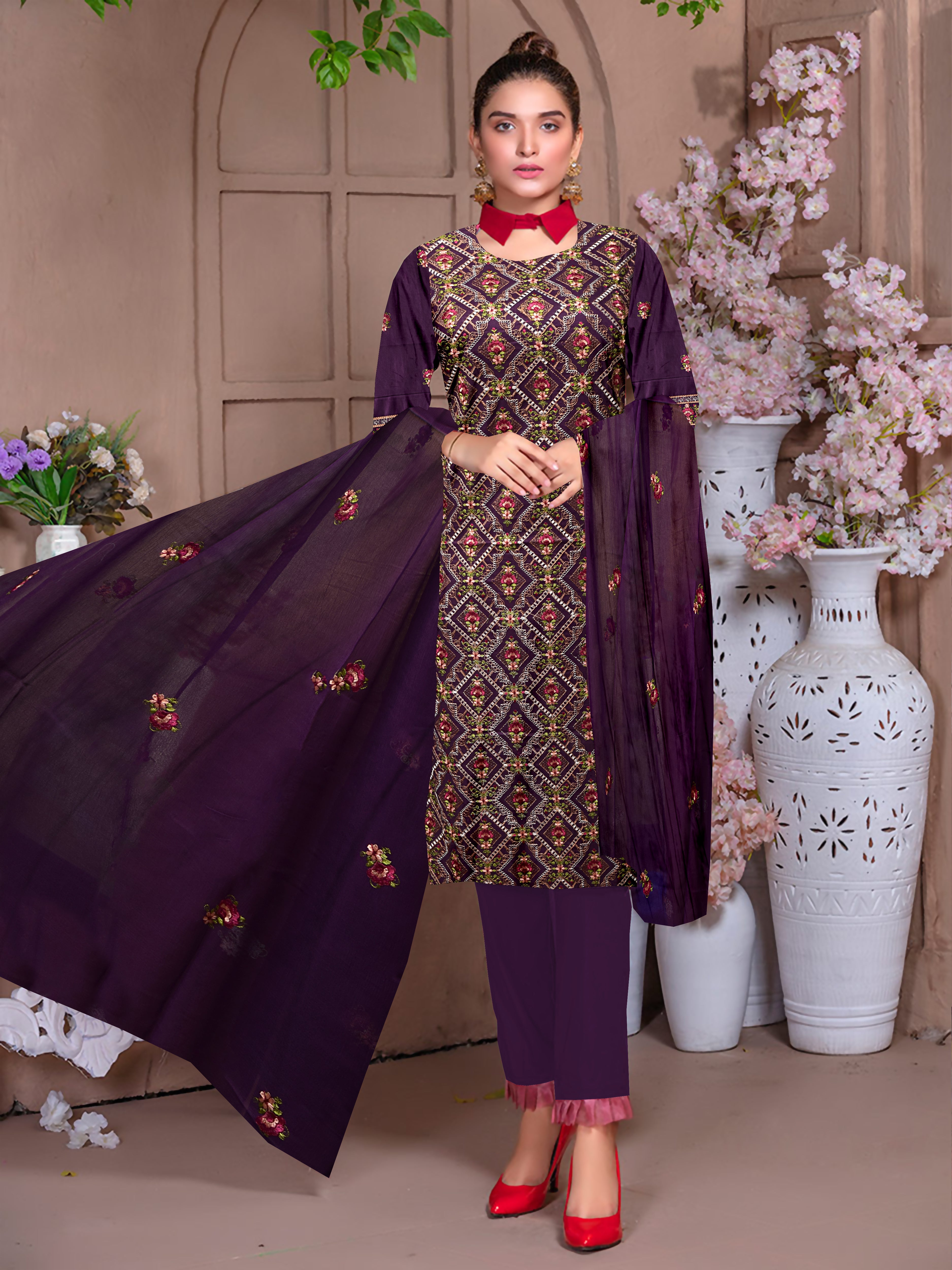 LLBD103-3Pcs Luxury Linen - Guchha Gee Fabrics