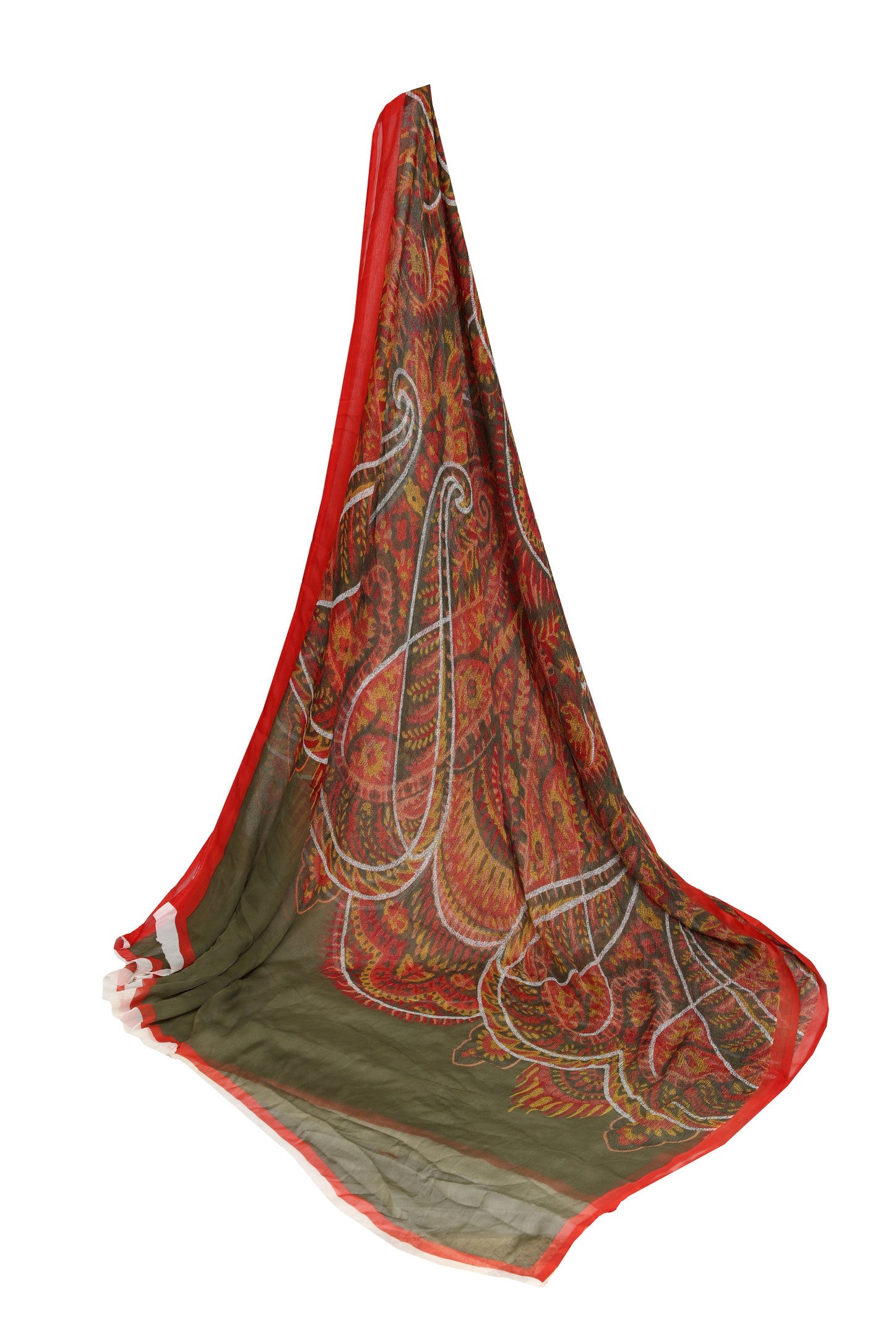 8015 -Crinkle Chiffon Printed Dupatta