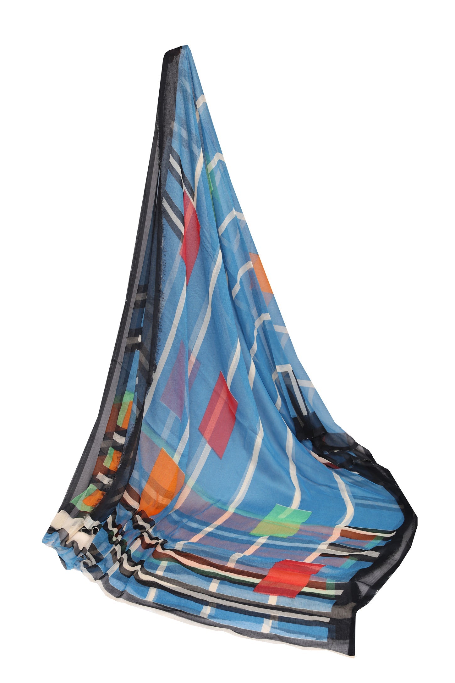 8016 - Crinkle Chiffon Printed Dupatta