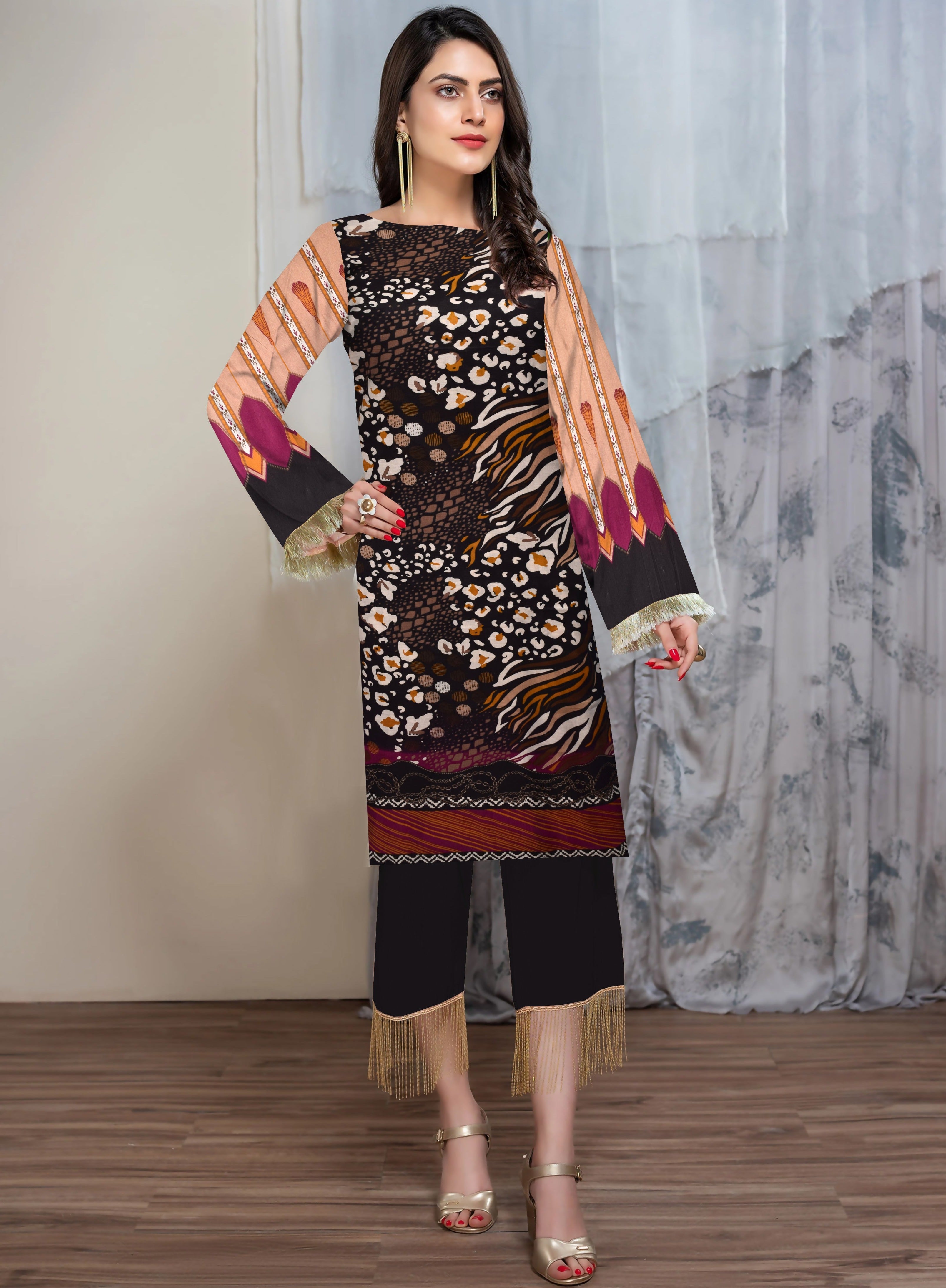 LS7019-Lawn Shirt - Guchha Gee Fabrics