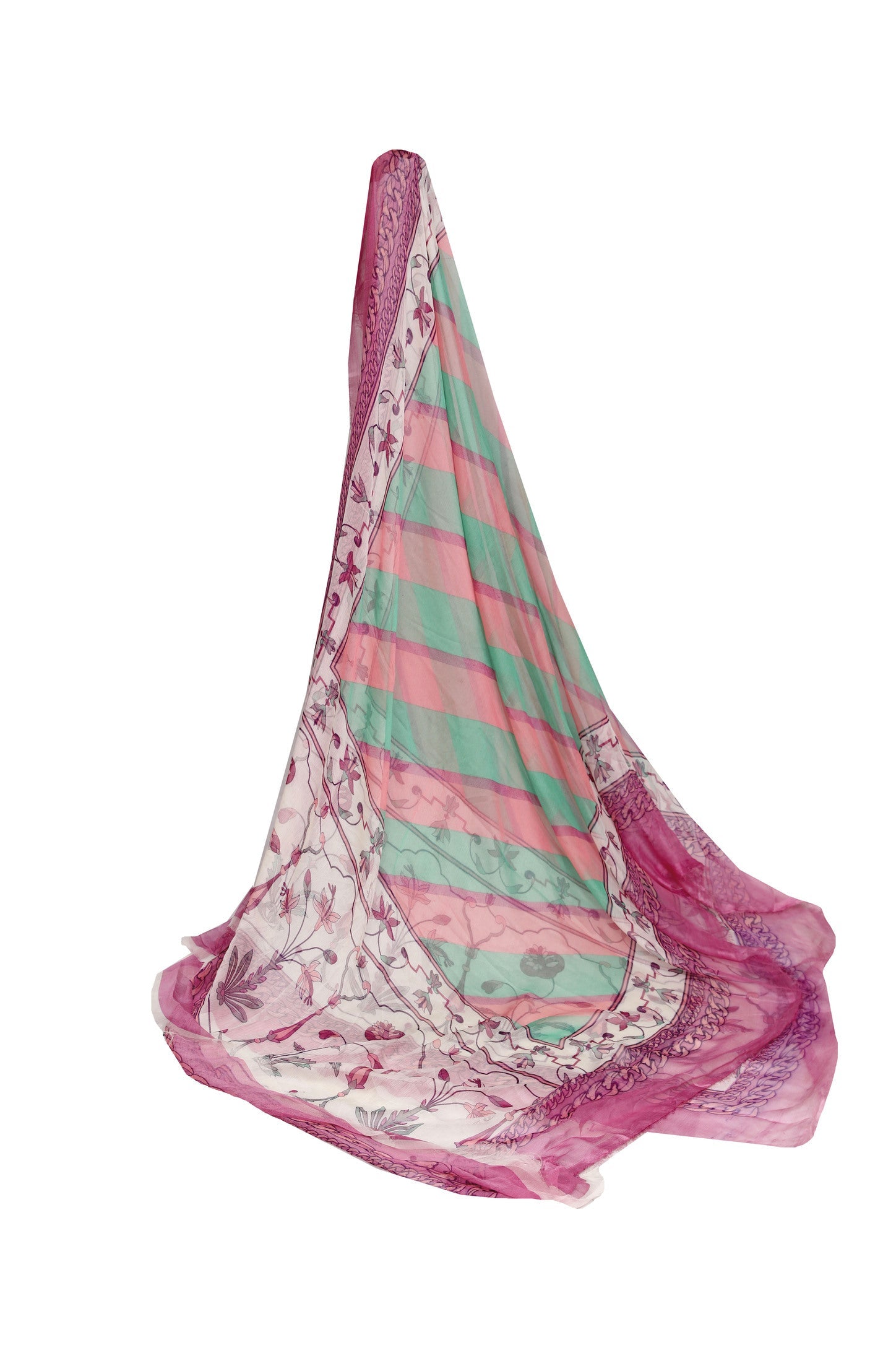 8018 -Crinkle Chiffon Printed Dupatta