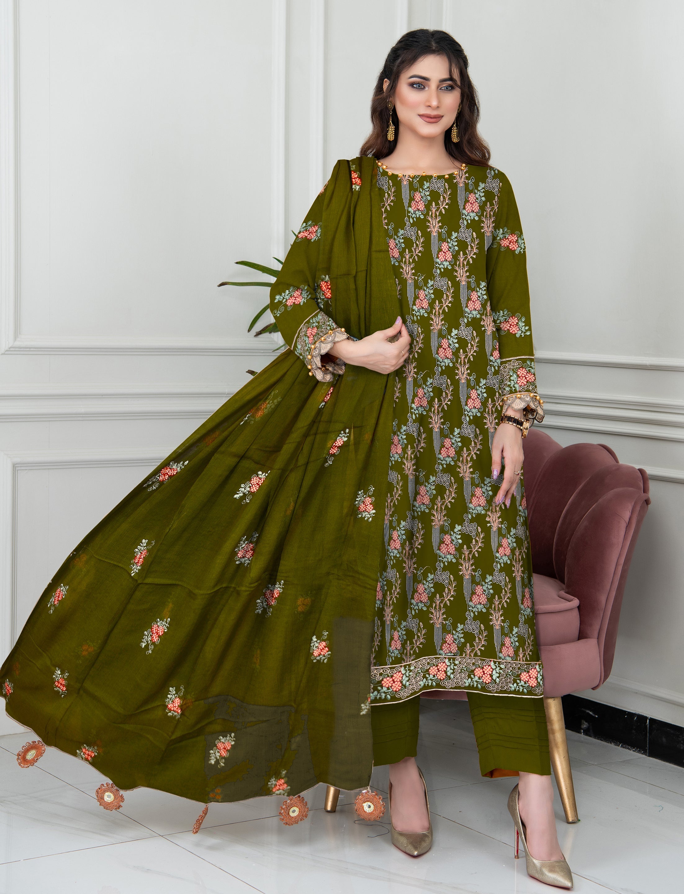 LLBD105-3Pcs Luxury Linen - Guchha Gee Fabrics