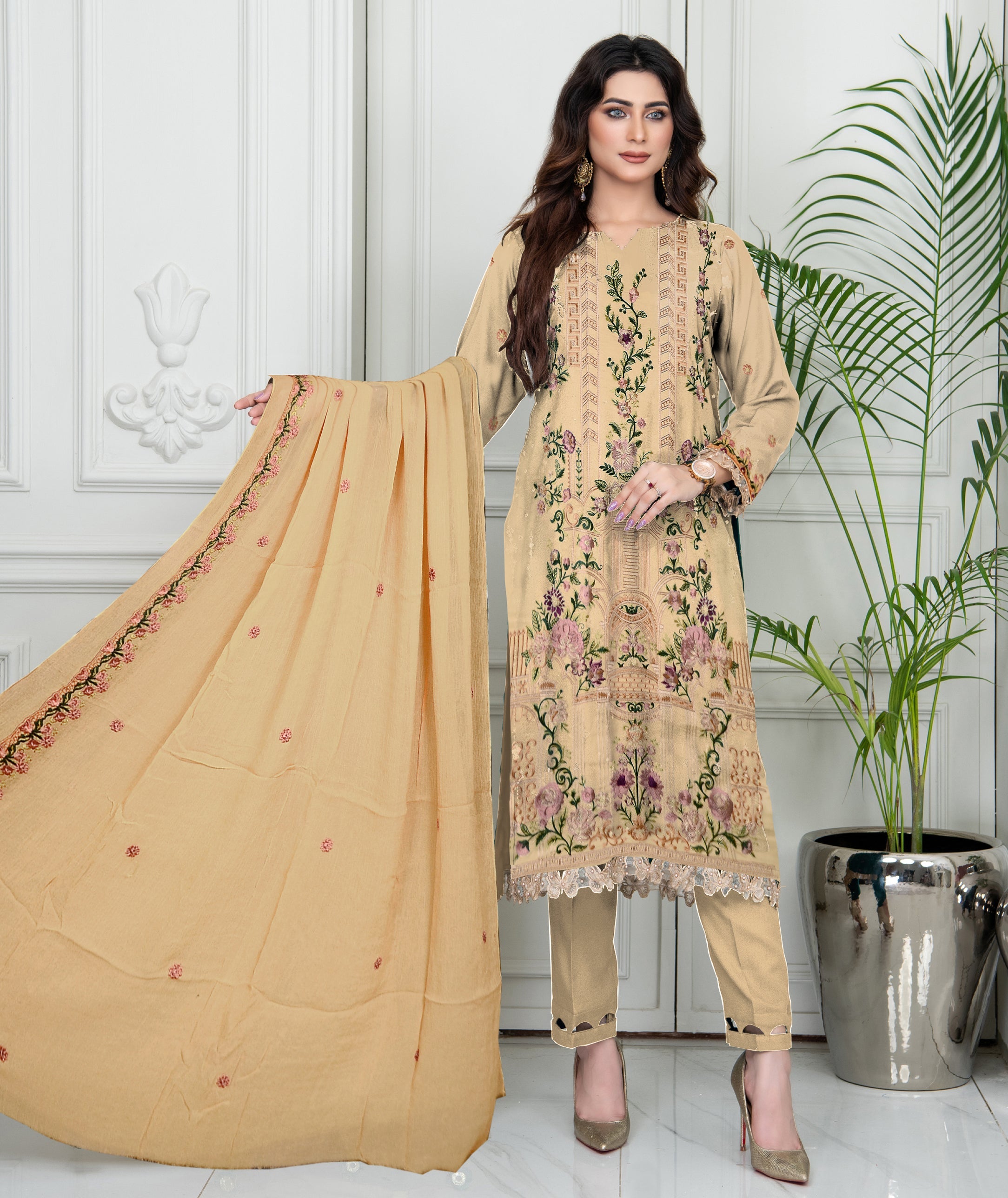 LLBD104-3Pcs Luxury Linen - Guchha Gee Fabrics