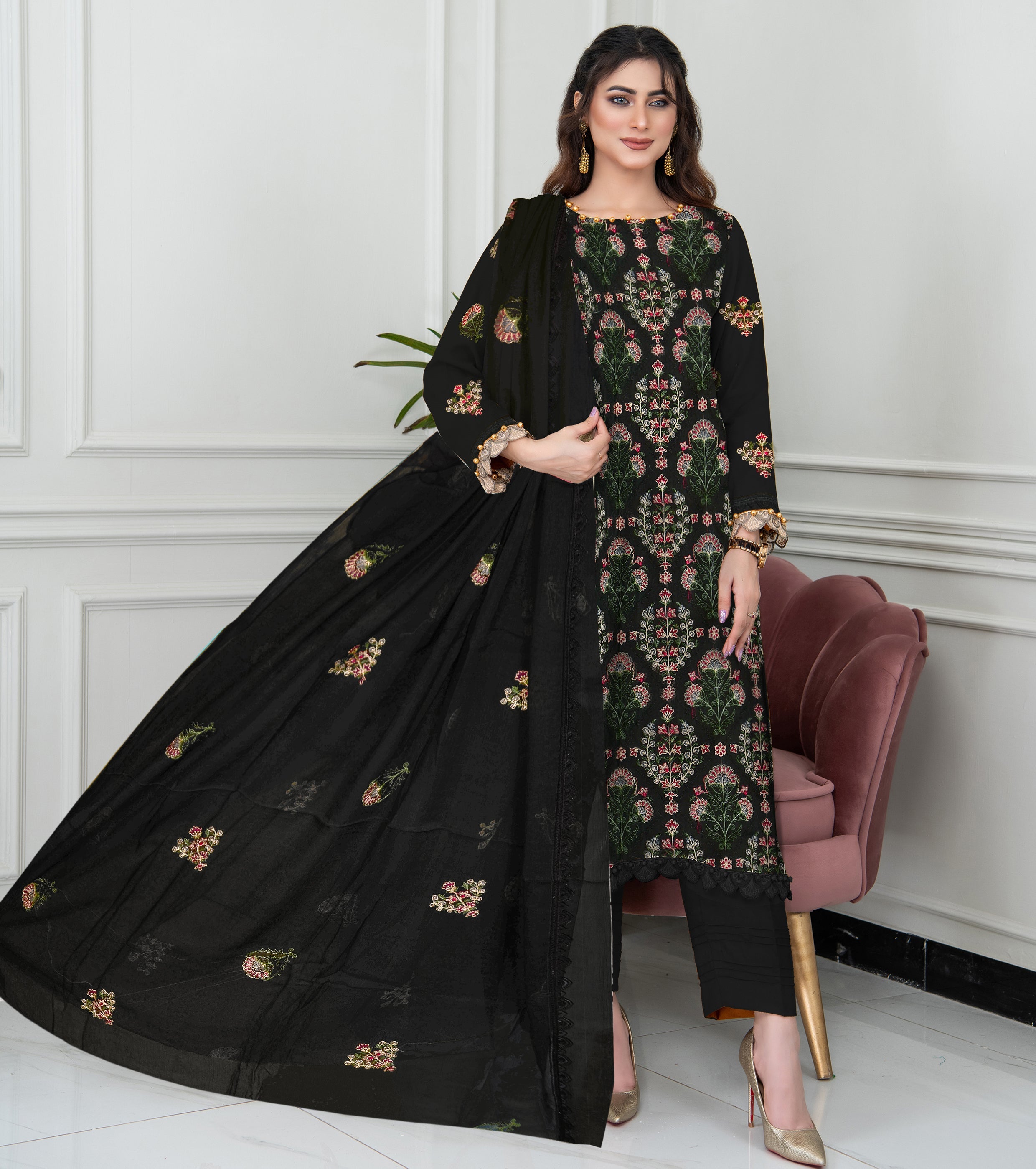 LLBD101-3Pcs Luxury Linen - Guchha Gee Fabrics