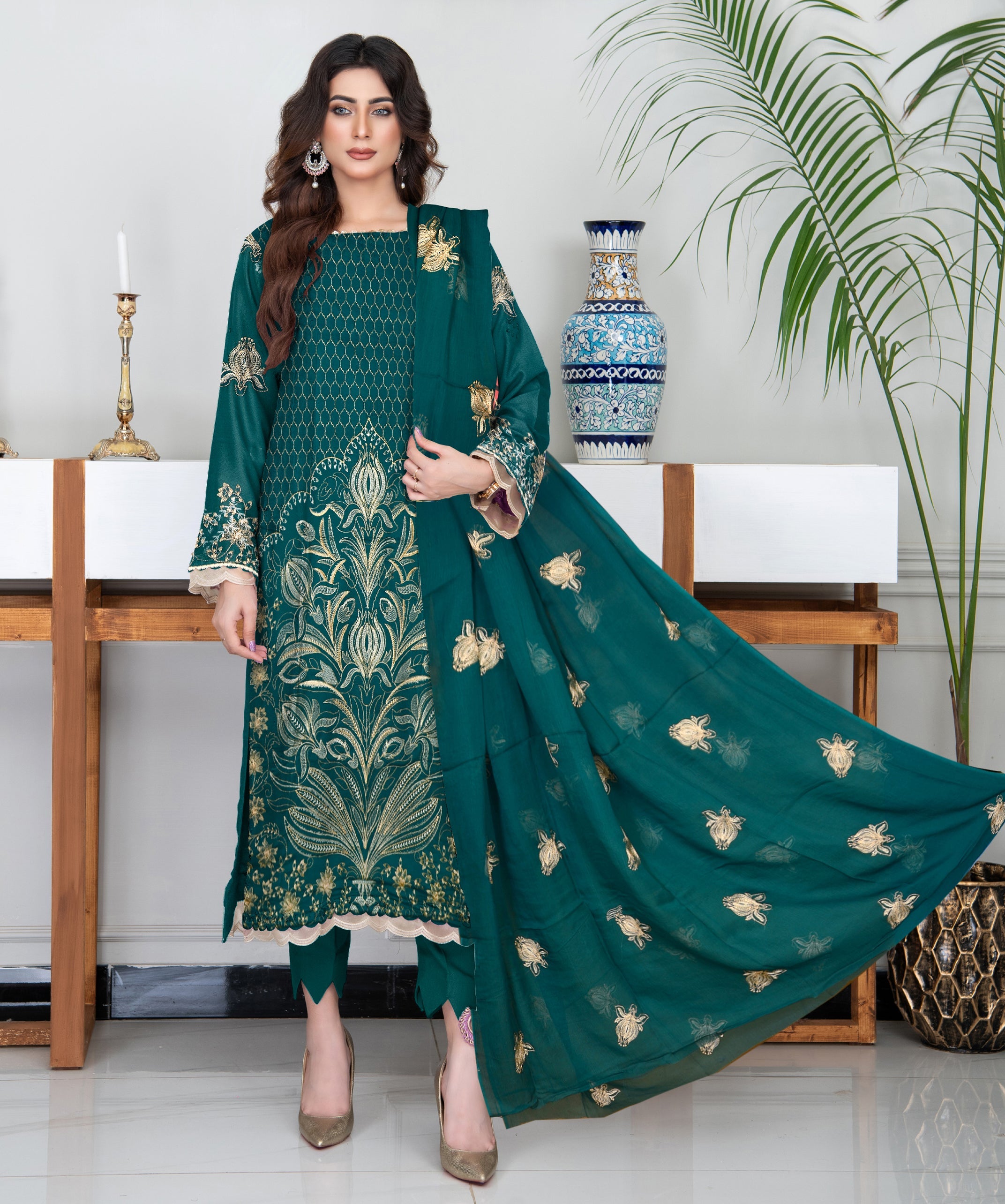 LLBD108-3Pcs Luxury Linen - Guchha Gee Fabrics